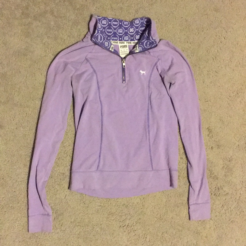 PINK purple quarter zip